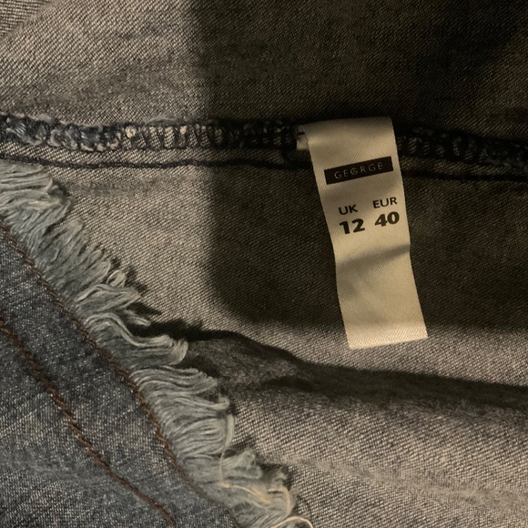GEORGE COLLECTION  Long  Blue Jean skirt size 34 waist   Vintage - Picture 15 of 16